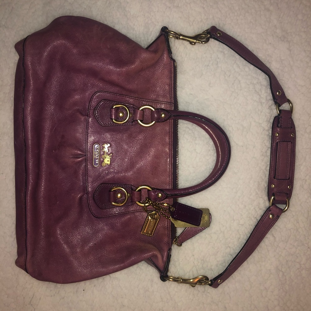 *RARE* Fuchsia Madison Sabrina Coach Handbag